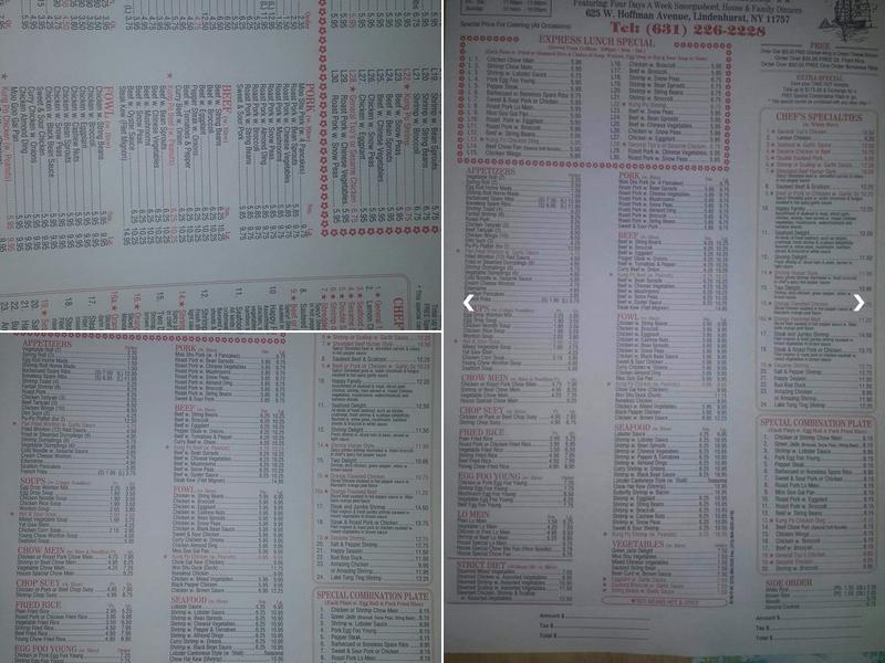 Doc Lee Lau Chinese Restaurant Menu