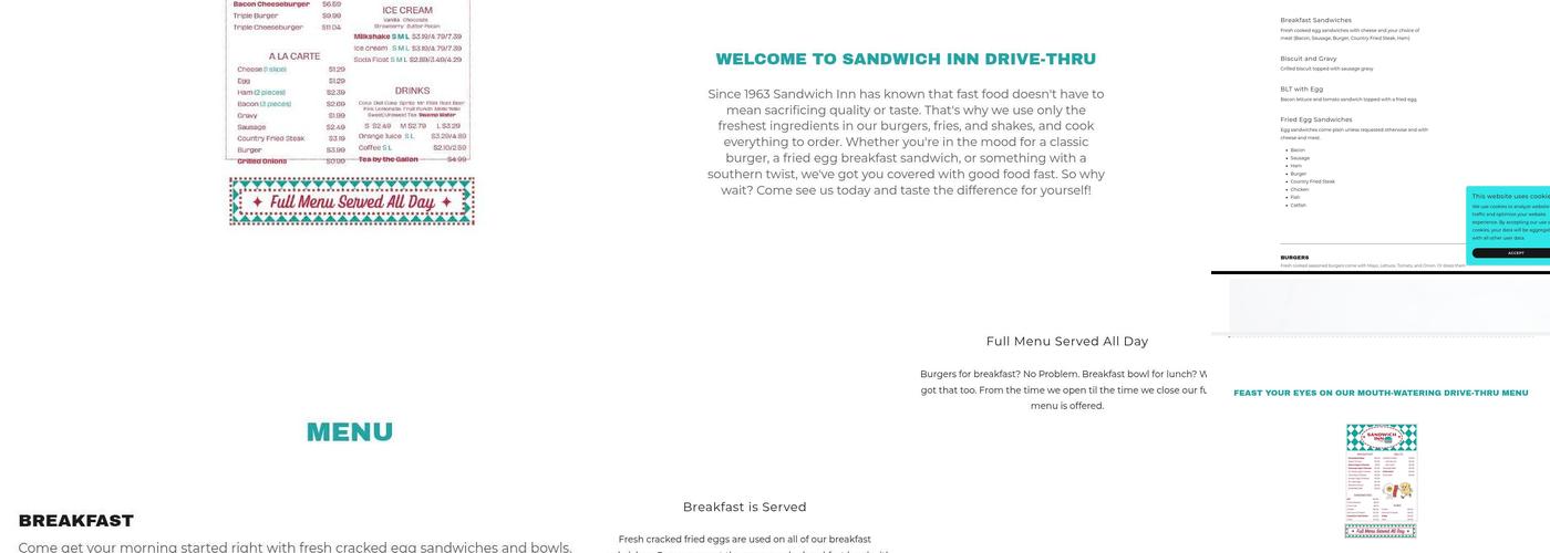 Sandwich Inn Menu