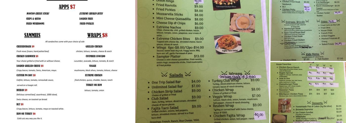 Bogies at Mountain Ranch Menu