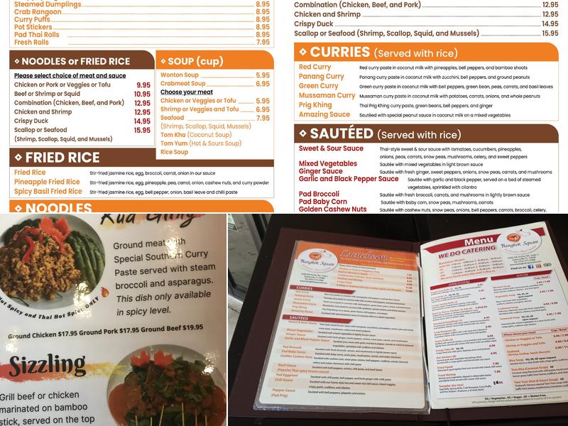 Bangkok Square Menu