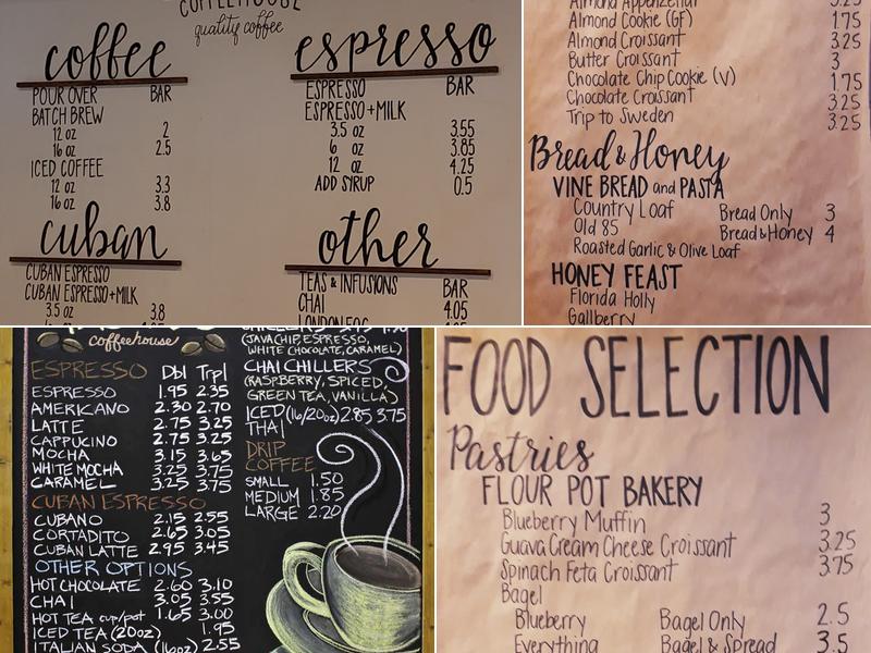 Pascal's Coffeehouse Menu