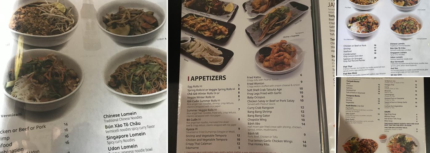 Chopstix Cafe Menu