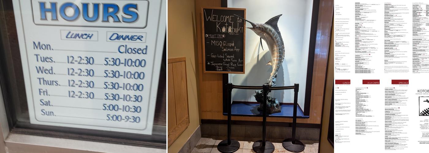 Kotobuki Menu