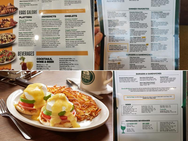 Metro Diner Menu