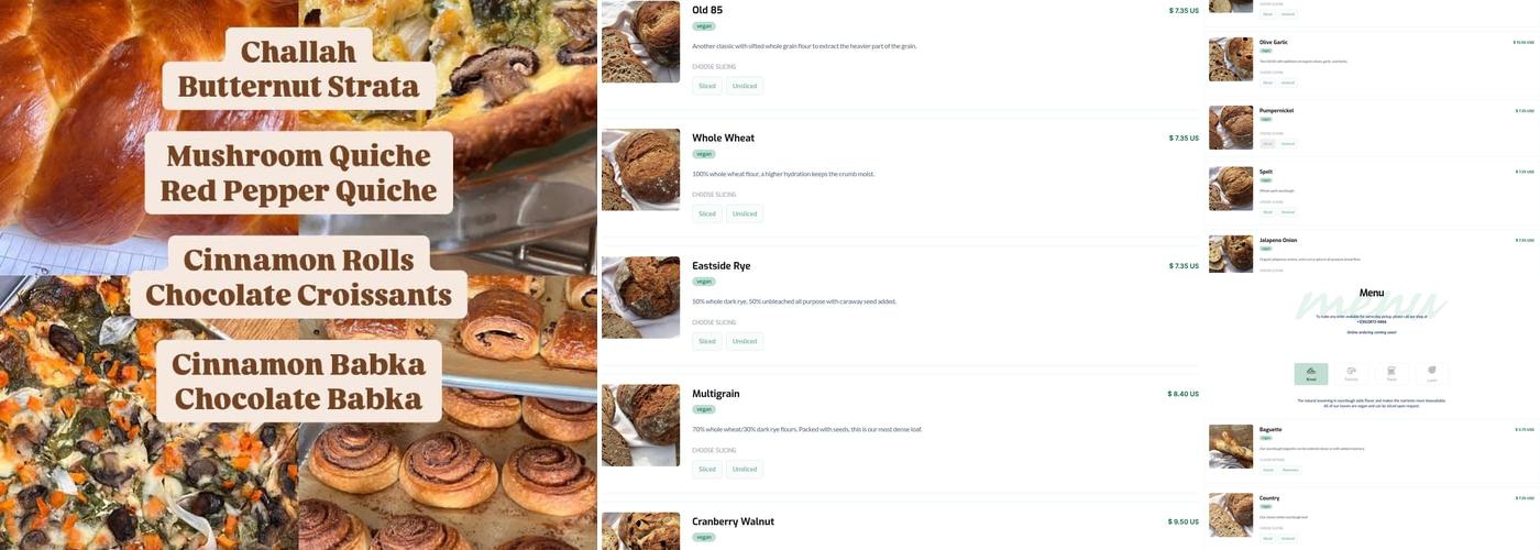 Vine Sourdough Bakery Menu