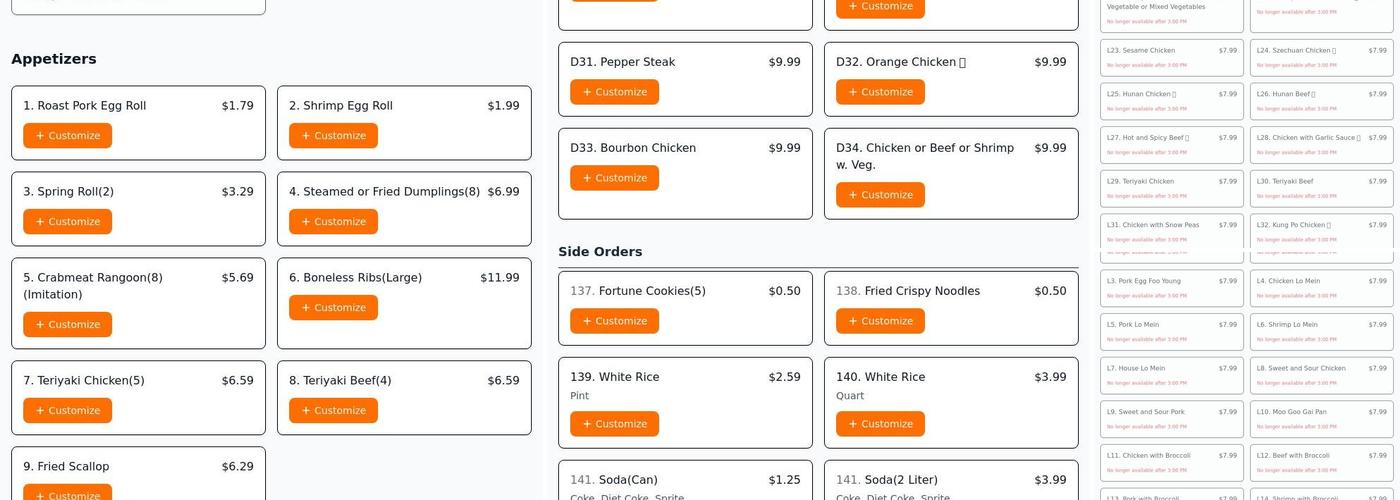 Wok N Roll Menu