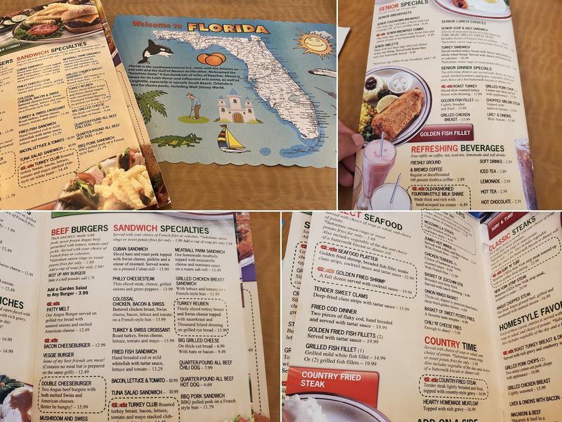 Clock Restaurant Menu