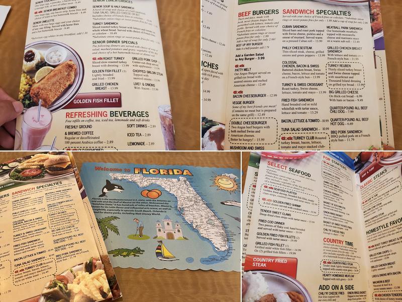 Clock Restaurant Menu