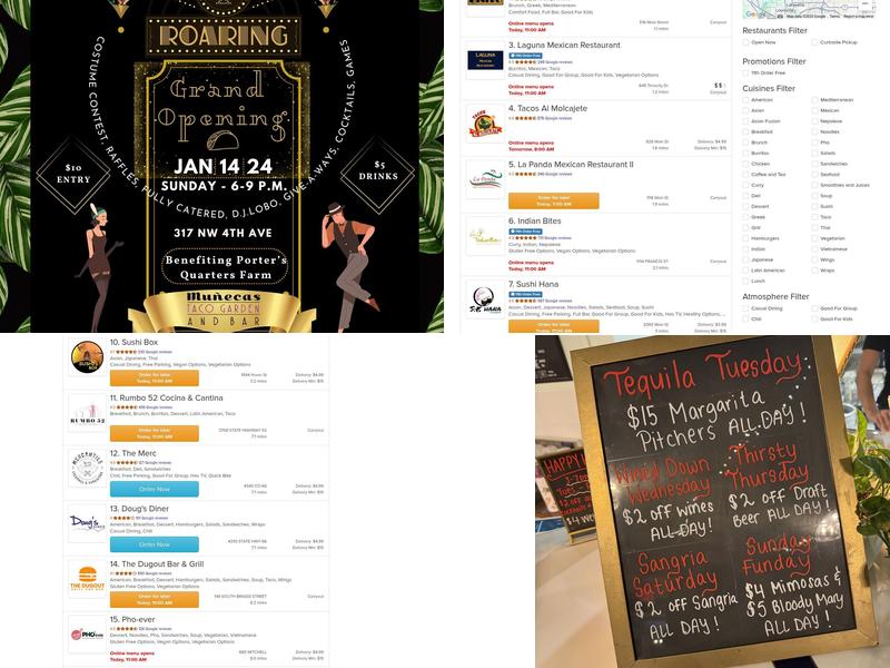 Muñecas Taco Garden and Bar Menu