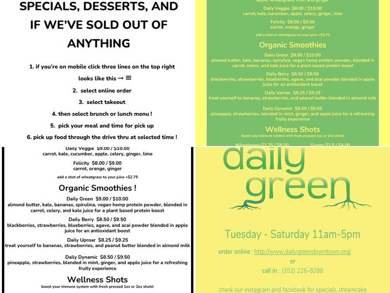 “Daily Green” Mural Menu
