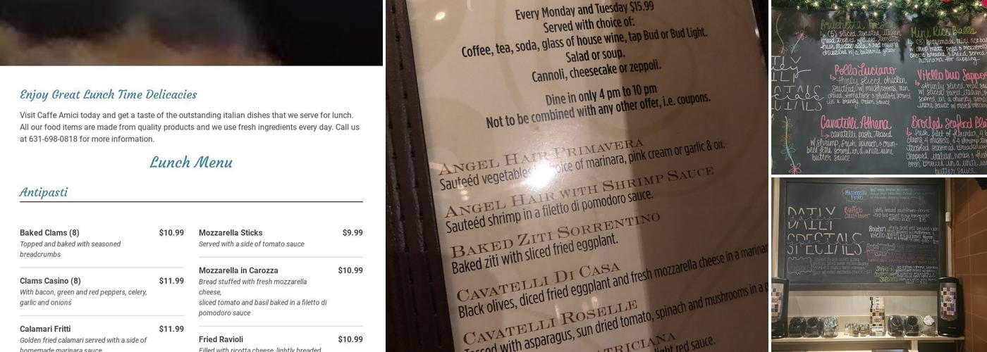 Caffe Amici Menu