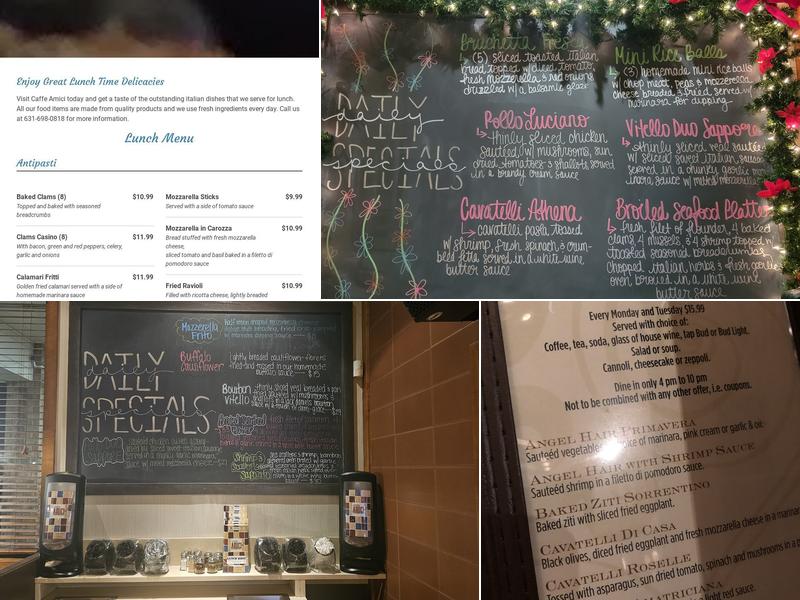 Caffe Amici Menu