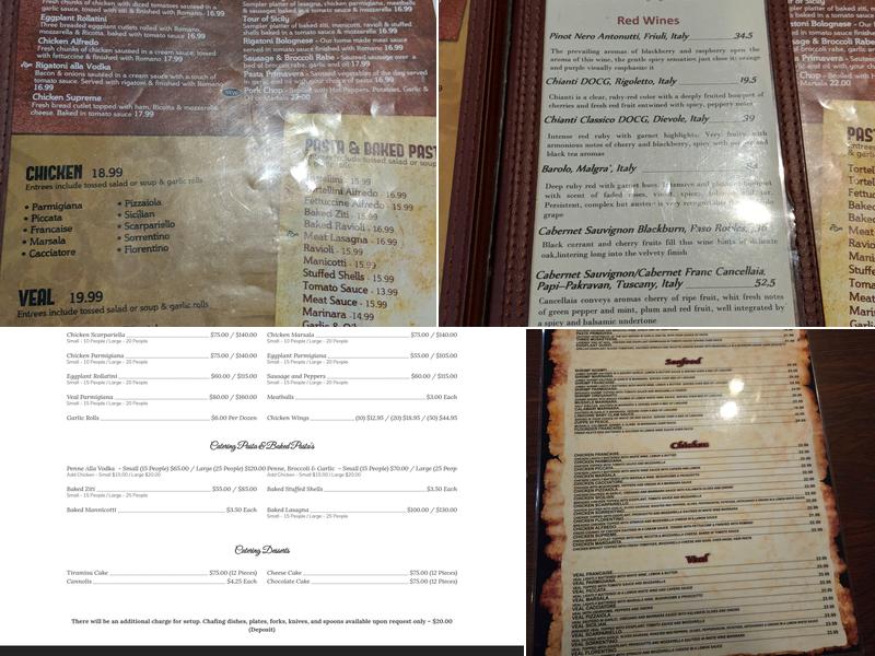 La Pizzeria Menu