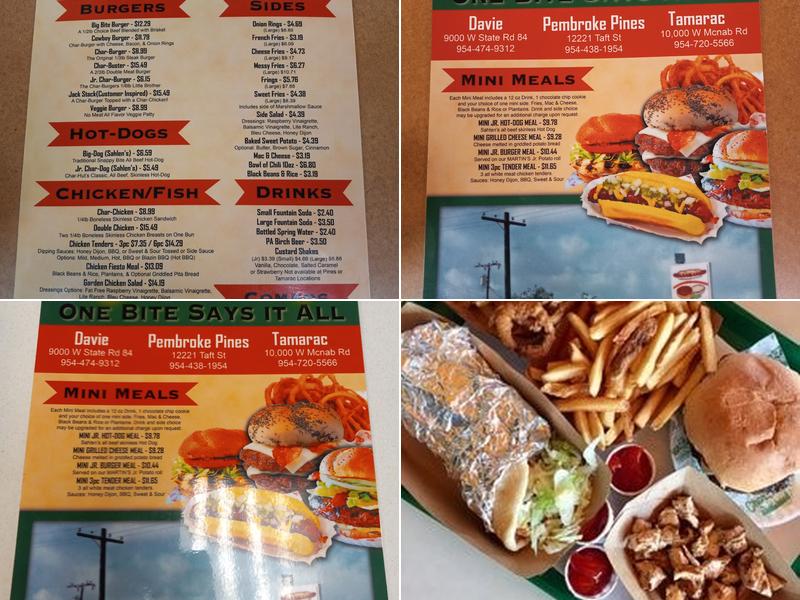 Char-Hut Menu