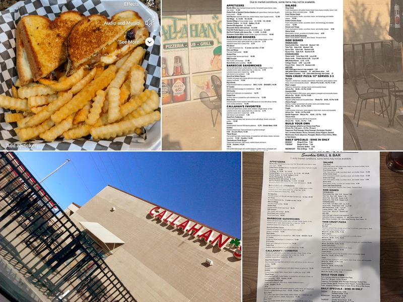 Callahan's West Menu