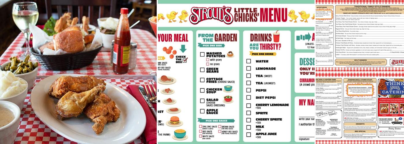 Stroud's Menu