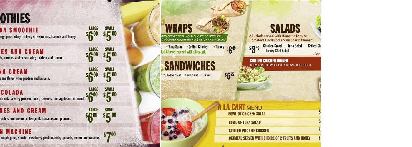 Cool Down Cafe & Juice Bar Inc Menu