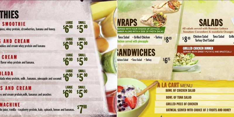 Cool Down Cafe & Juice Bar Inc Menu