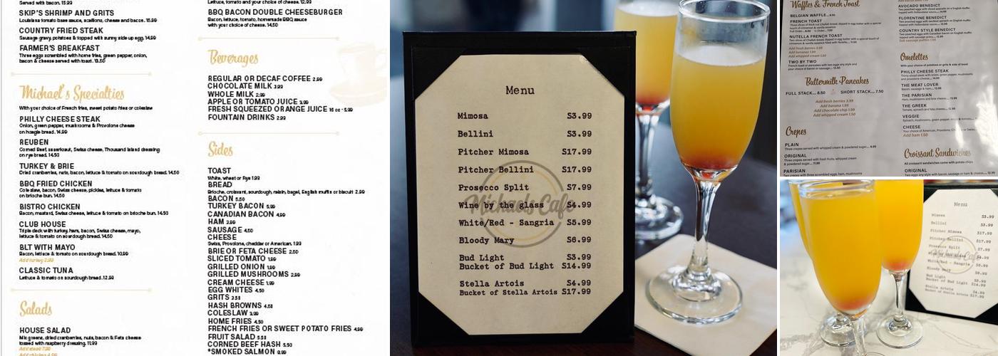 Michael's Cafe Bistro Menu