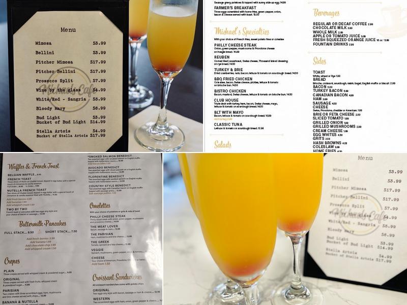 Michael's Cafe Bistro Menu