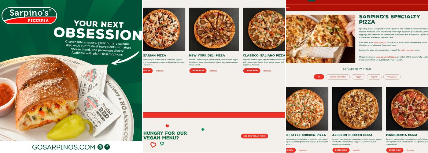 Sarpino's Pizzeria Westport Menu