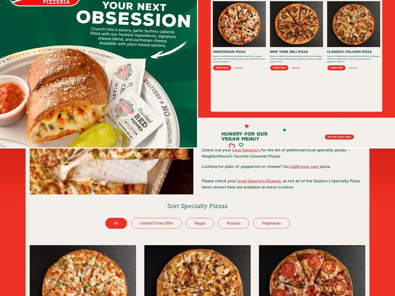 Sarpino's Pizzeria Westport Menu