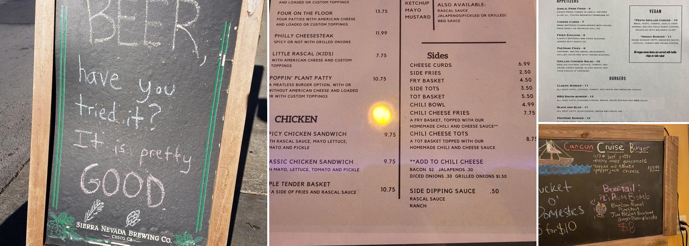 Green Room Burgers & Beer L.L.C. Menu