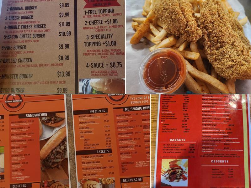 KC Smoke Burger Menu