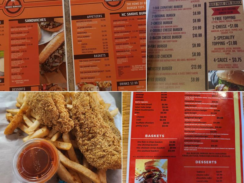 KC Smoke Burger Menu
