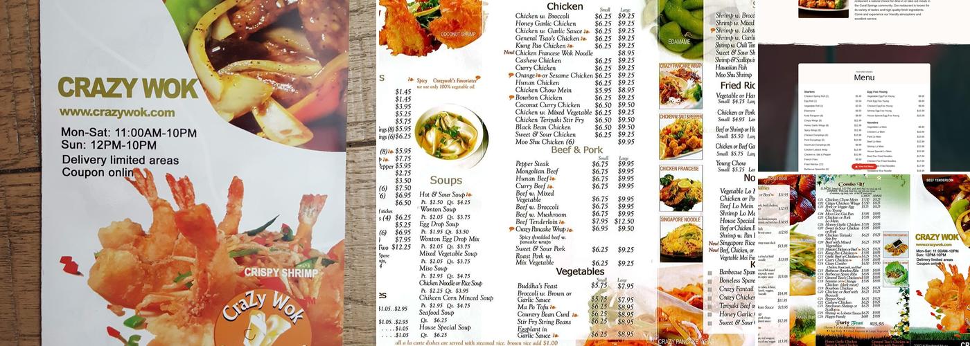 Crazy Wok Menu