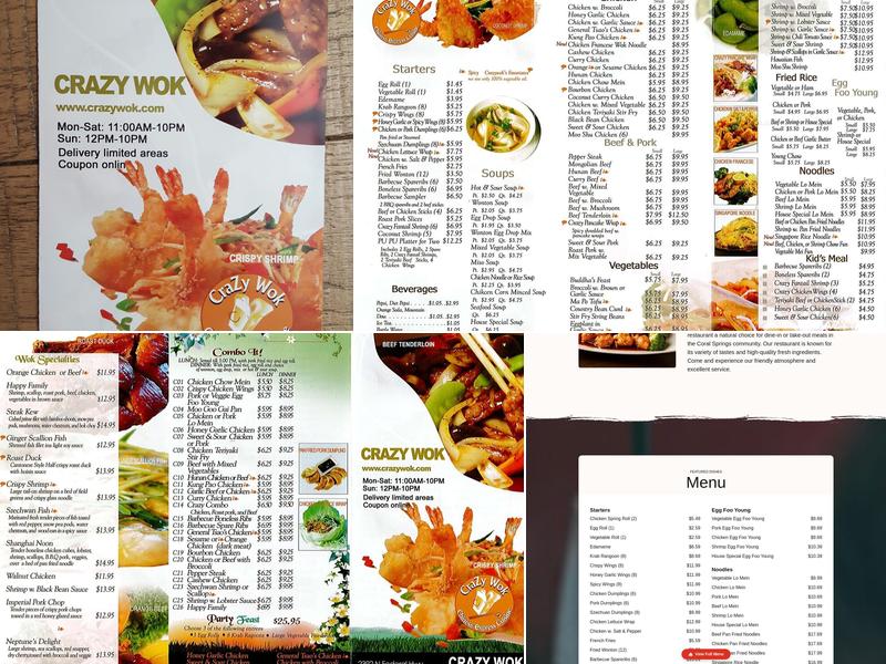 Crazy Wok Menu