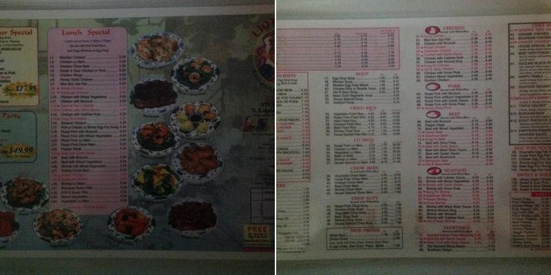 Lion Chef Chinese Restaurant Menu