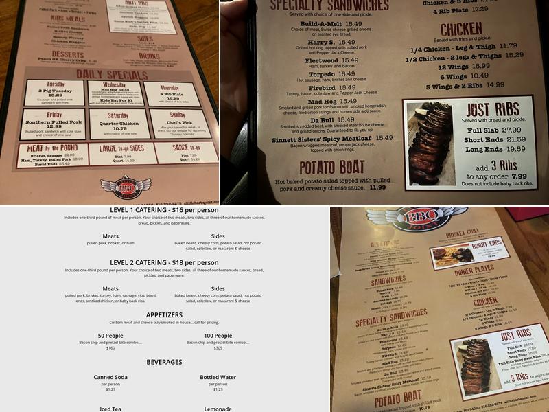 A Little BBQ Joint Menu