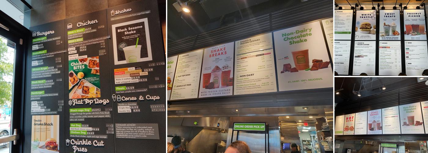 Shake Shack Navy Yard Menu