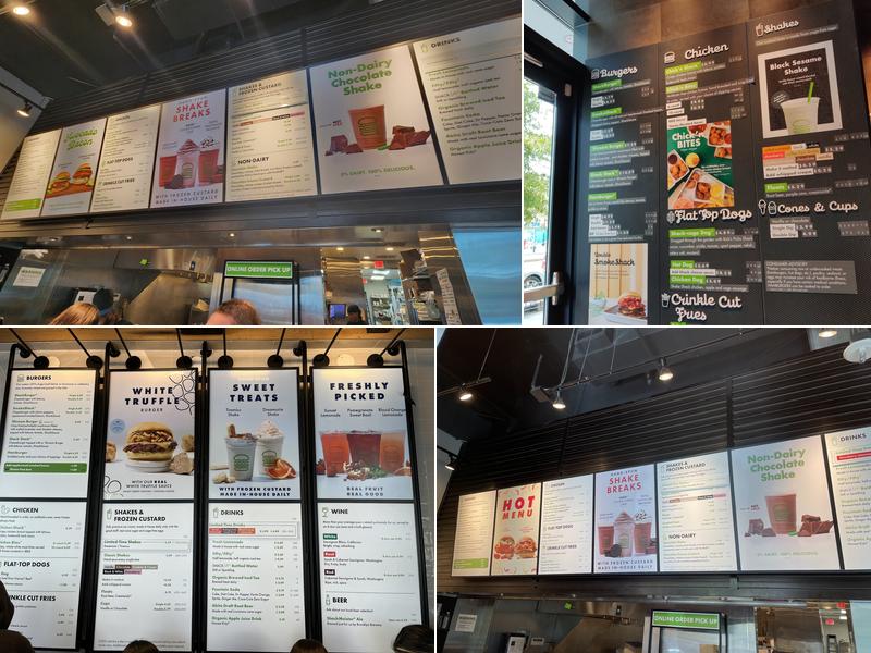 Shake Shack Navy Yard Menu