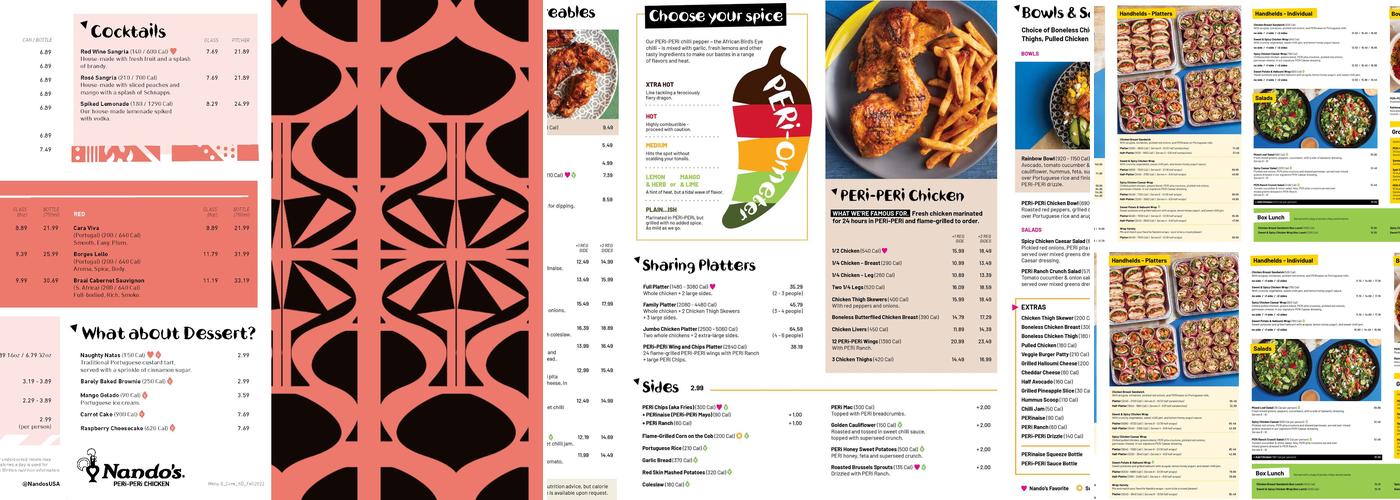 Nando's PERi-PERi Menu