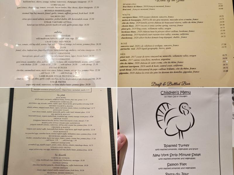 Bistro Bis Menu
