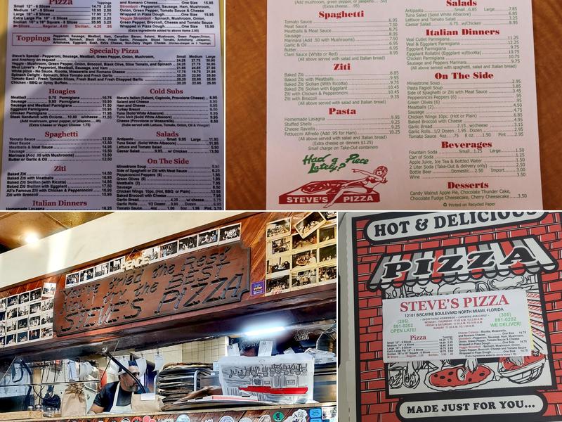 Steve's Pizza Menu