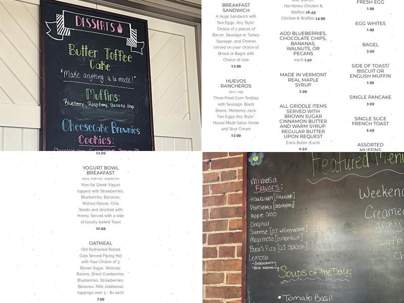 Cafe Audrey at Fort Ben Menu