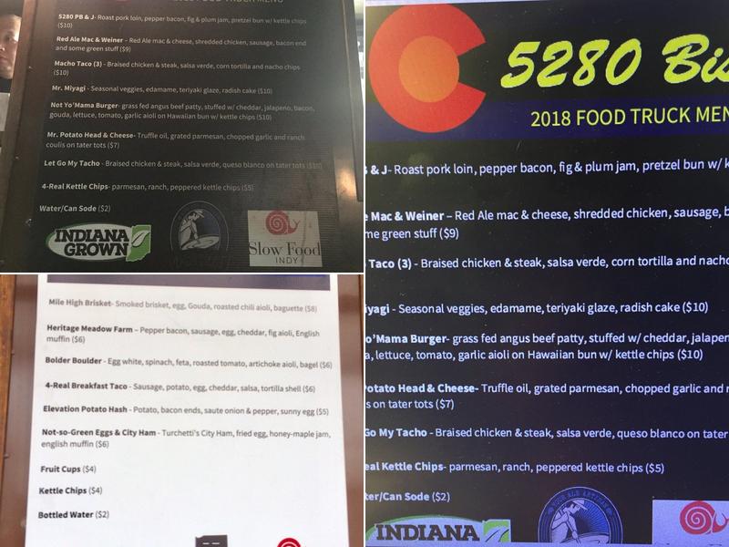 5280 Bistro LLC Menu