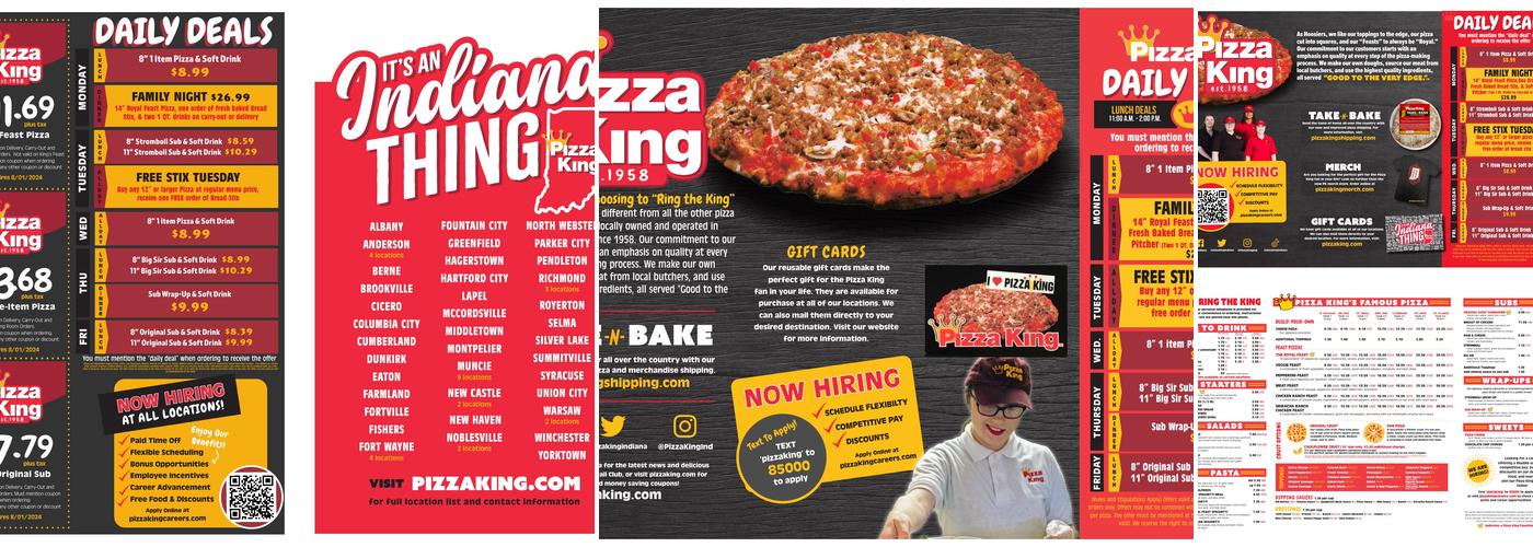 Pizza King Menu