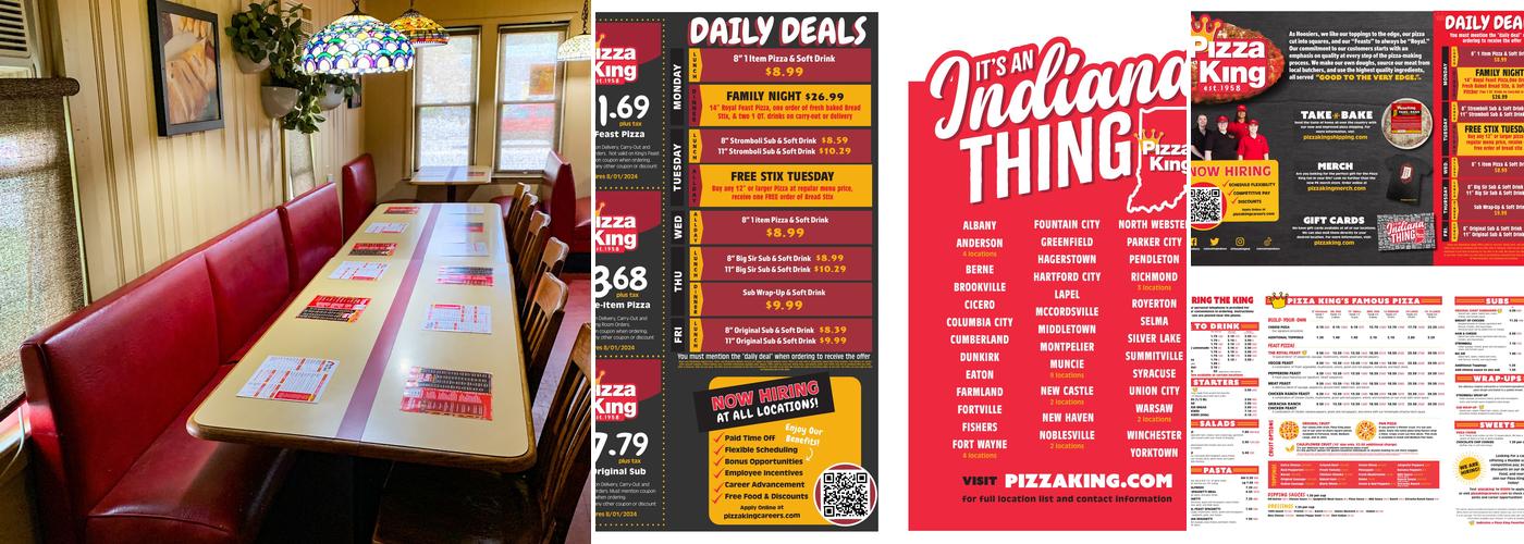 Pizza King Menu