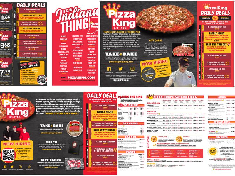 Pizza King Menu