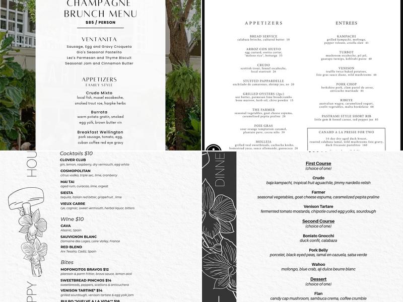 Ariete Menu