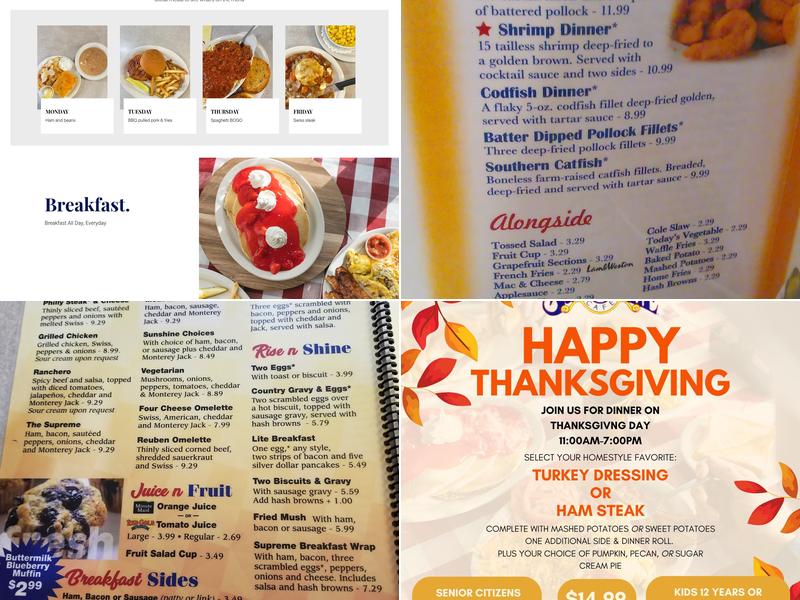 Sunshine Cafe Muncie Menu