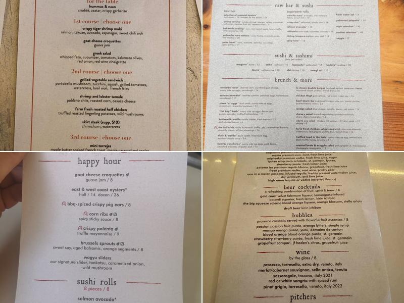 Sugarcane Menu