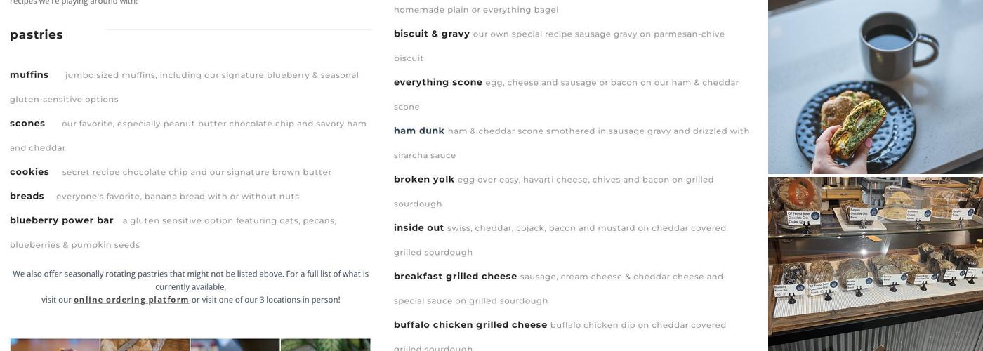 Coffeehouse Five Menu