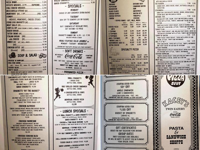 Kacey's Pizza Spot Menu