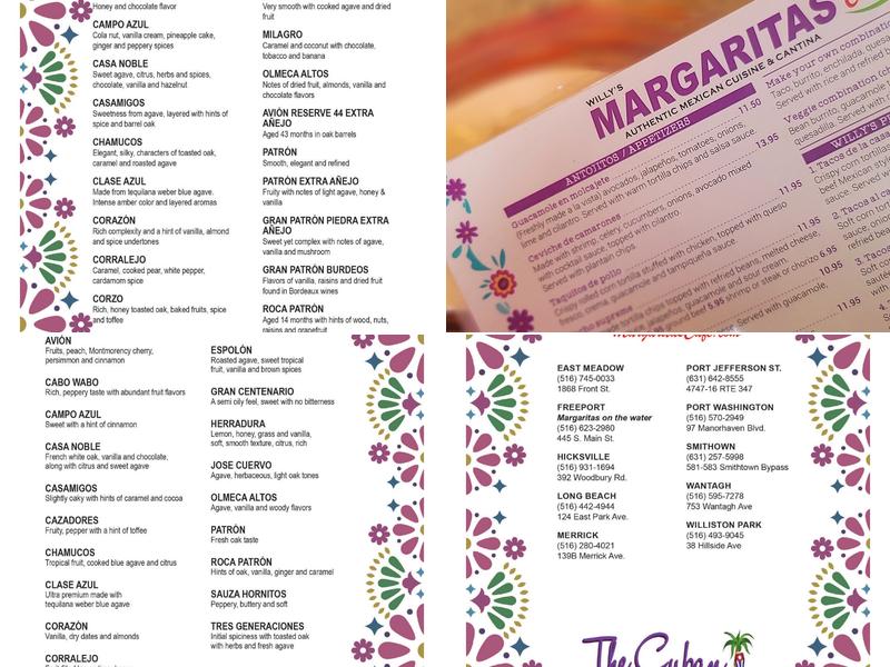 Margaritas Cafe Menu