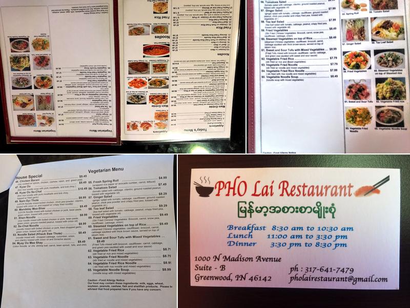 Pho Lai Restaurant Menu